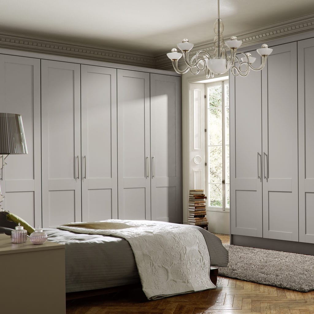 Fitted bedroom with shaker doors available from Twenty/20 Design - bedroom fitters in Wolverhampton